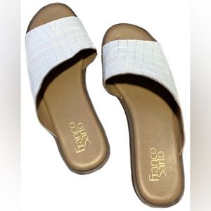 Franco Sarto Leather Slides Size 7.5-8